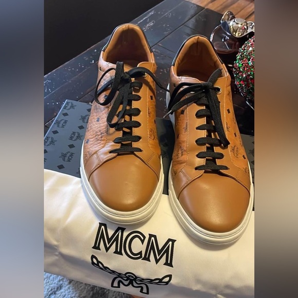 Authentic MCM Men’s Leather Sneakers - Picture 1 of 3